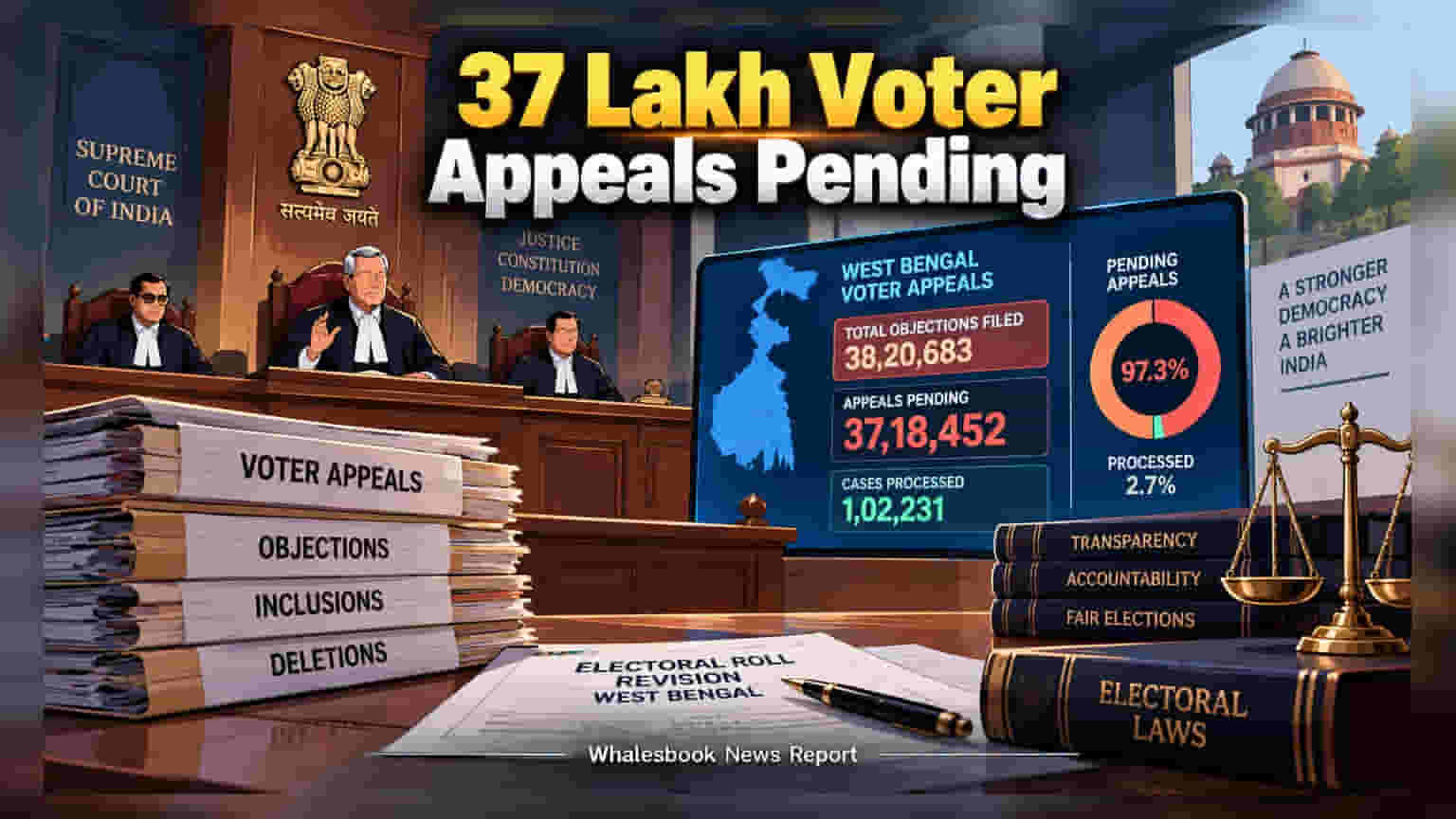 EC Tells Supreme Court: 37 Lakh West Bengal Electoral Appeals Pending