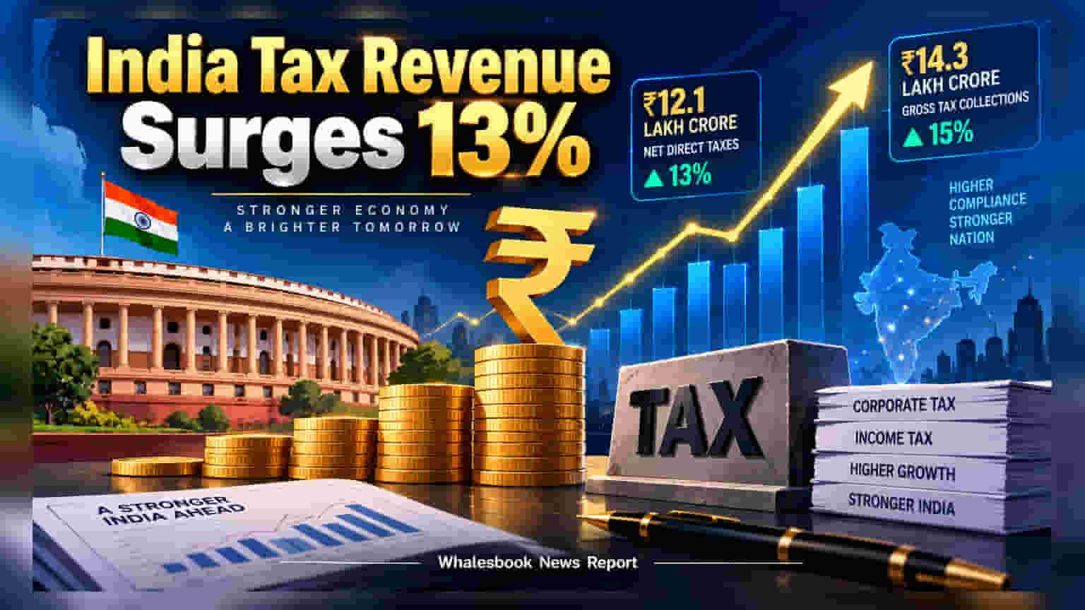 Direct Tax Collection: सरकारी तिजोरी फुगली! भारताच्या डायरेक्ट टॅक्स कलेक्शनमध्ये **१३ टक्क्यांची** घसघशीत वाढ