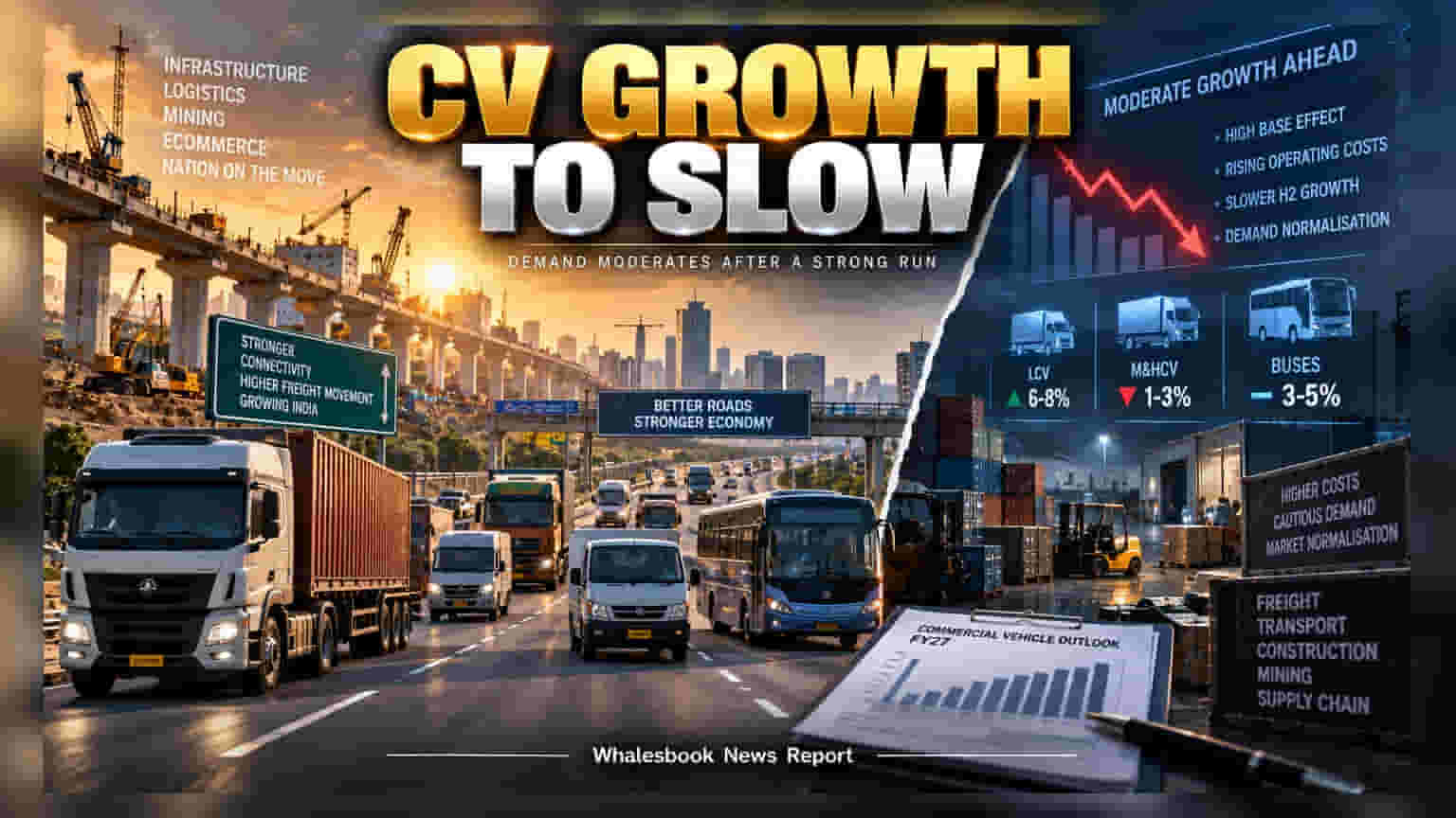 India's Commercial Vehicle Sales Growth To Ease In FY27