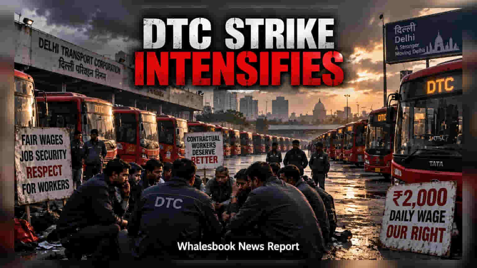 Delhi Bus Strike: 12,000 Drivers Seek Wage Hike to ₹2,000