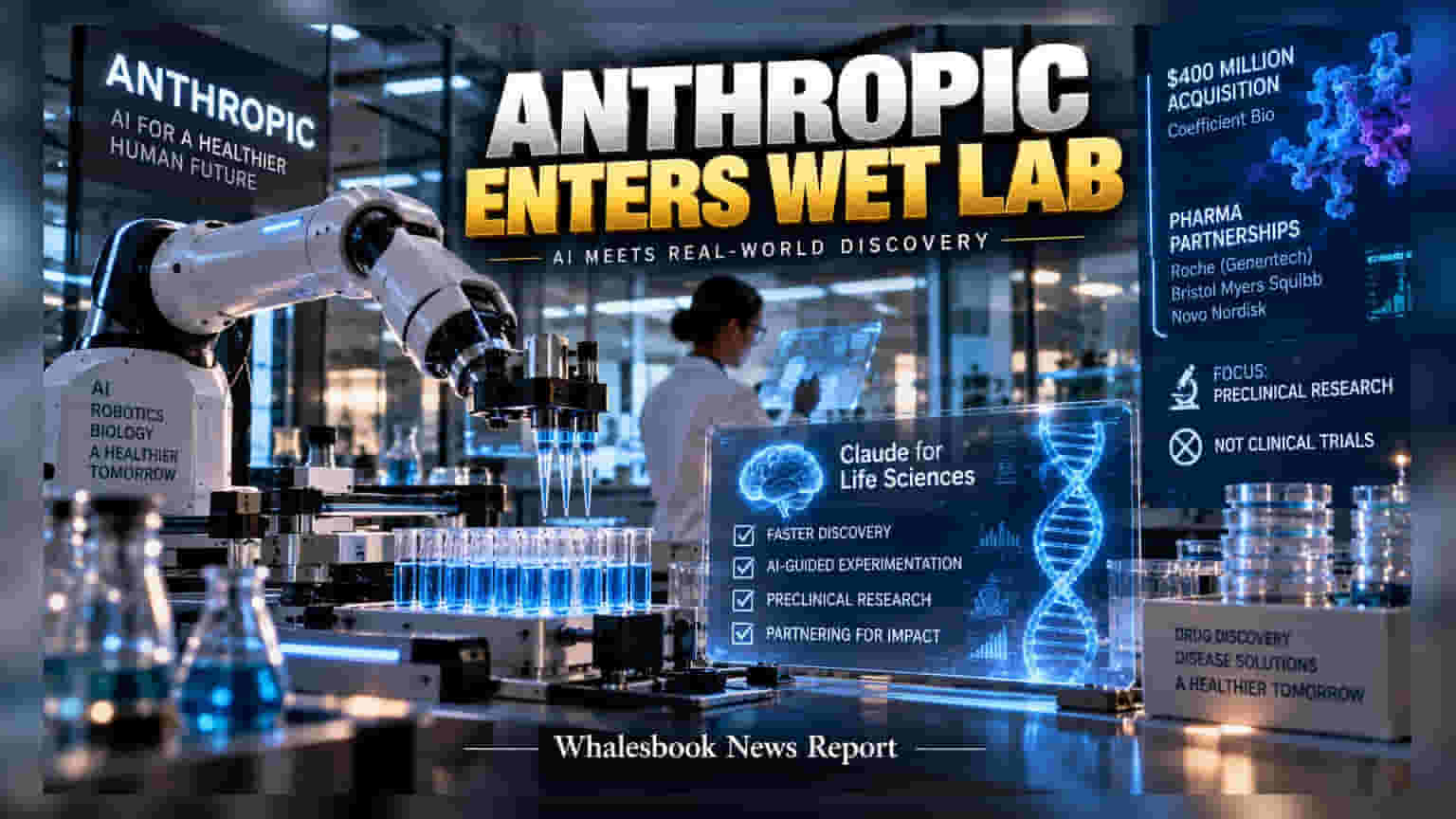 Anthropic चा मोठा डाव! AI ड्रग्ज लॅब सुरू, Coefficient Bio ची **$400 दशलक्ष** मध्ये खरेदी