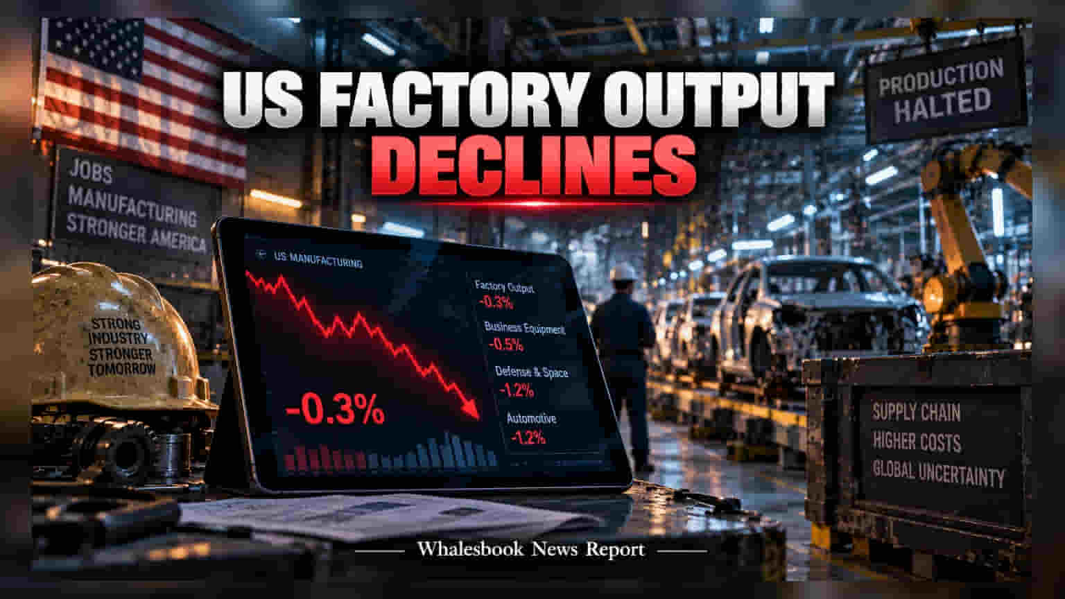 US Manufacturing: ਅਮਰੀਕੀ ਫੈਕਟਰੀਆਂ ਦੀ ਰਫ਼ਤਾਰ ਮੱਠੀ, ਉਤਪਾਦਨ ਵਿੱਚ **0.3%** ਦੀ ਗਿਰਾਵਟ