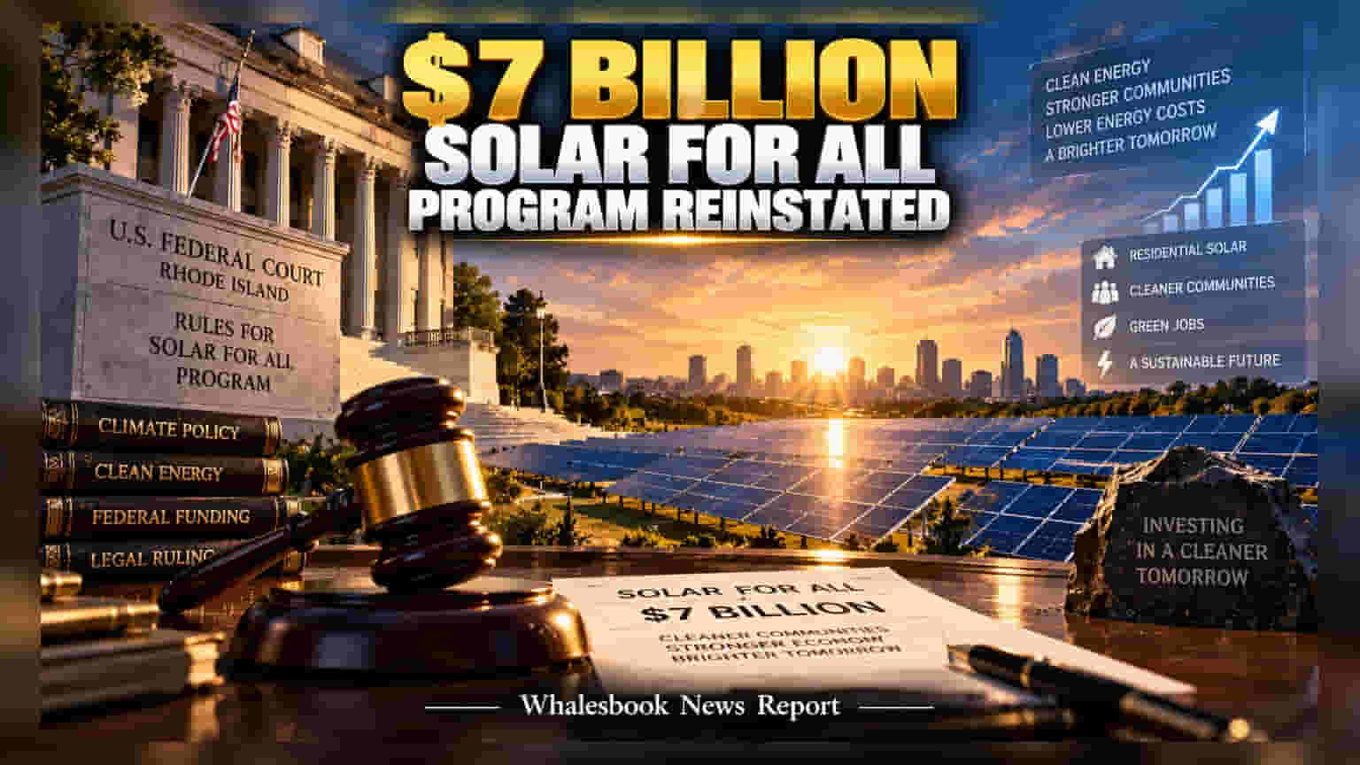 US Court: 'Solar for All' ਪ੍ਰੋਗਰਾਮ ਦੀ ਵਾਪਸੀ! **$7 ਅਰਬ** ਦੇ ਫੰਡ 'ਤੇ EPA ਨੂੰ ਵੱਡਾ ਝਟਕਾ