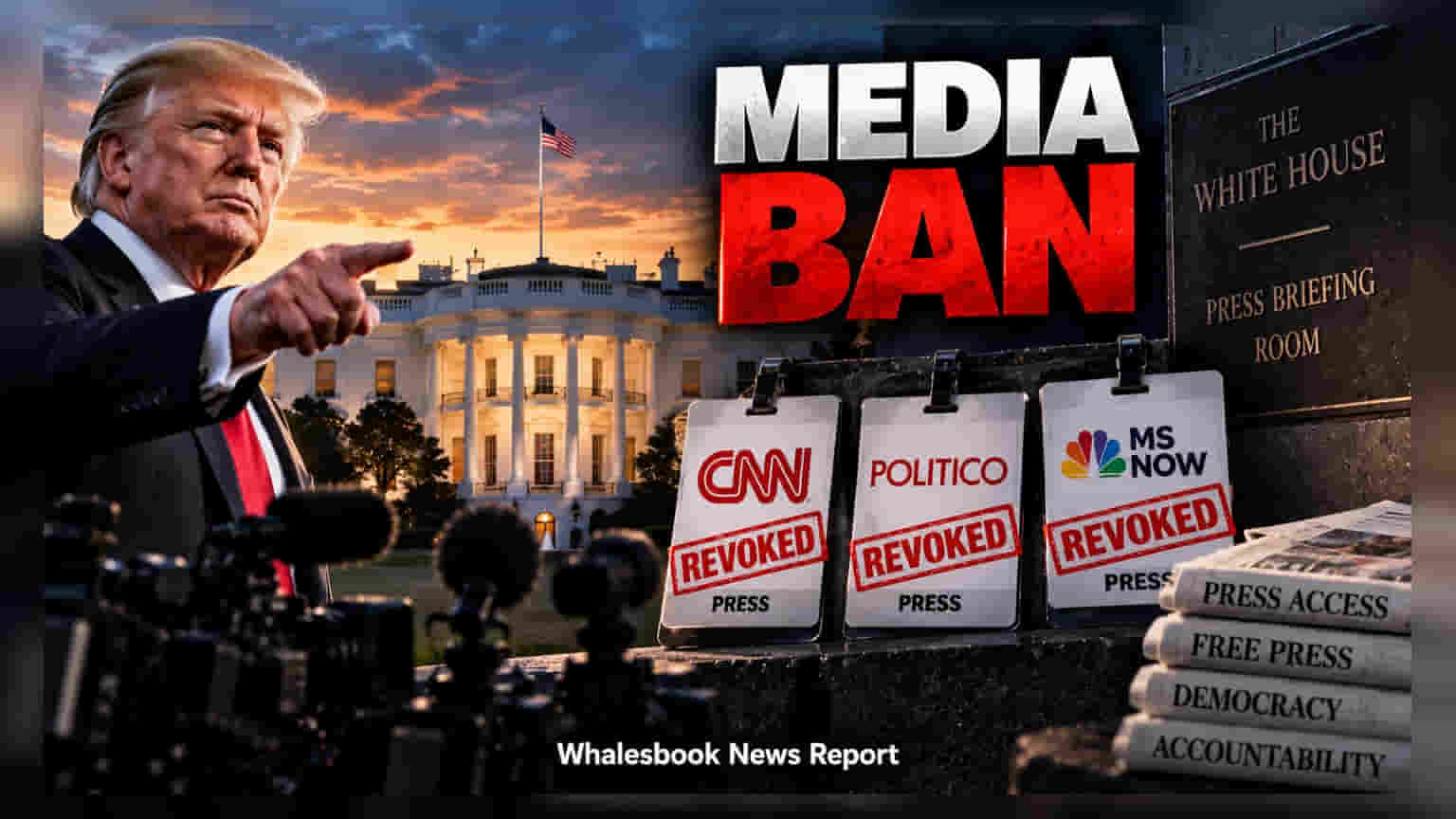 Trump Revokes White House Press Access for CNN, Politico, MS NOW