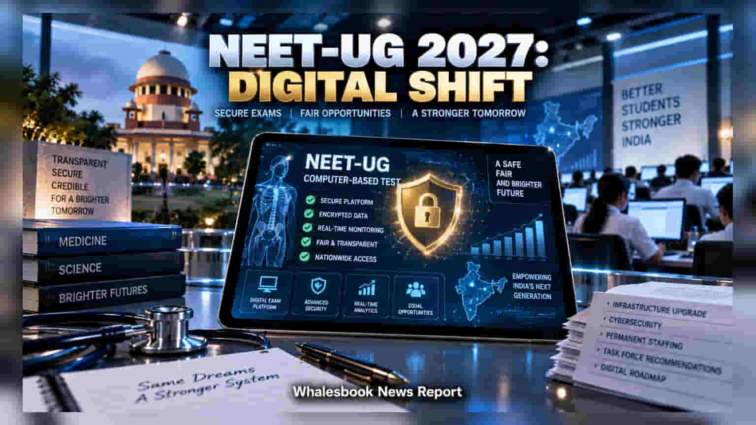 NEET-UG 2027: परीक्षेचे स्वरूप बदलणार! कॉम्प्युटर-बेस्ड टेस्टसाठी सरकारचे सुप्रीम कोर्टात संकेत
