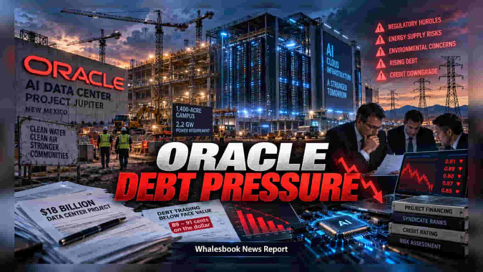 Oracle's $18B Data Center Debt Faces Market Discount