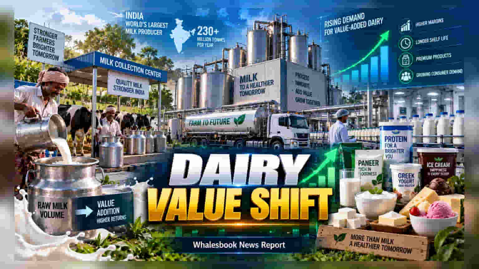 Indian Dairy Industry: आता दुधाच्या विक्रीपेक्षा 'व्हॅल्यू ॲडेड' उत्पादनांवर भर; गुंतवणुकीसाठी काय आहे संधी?