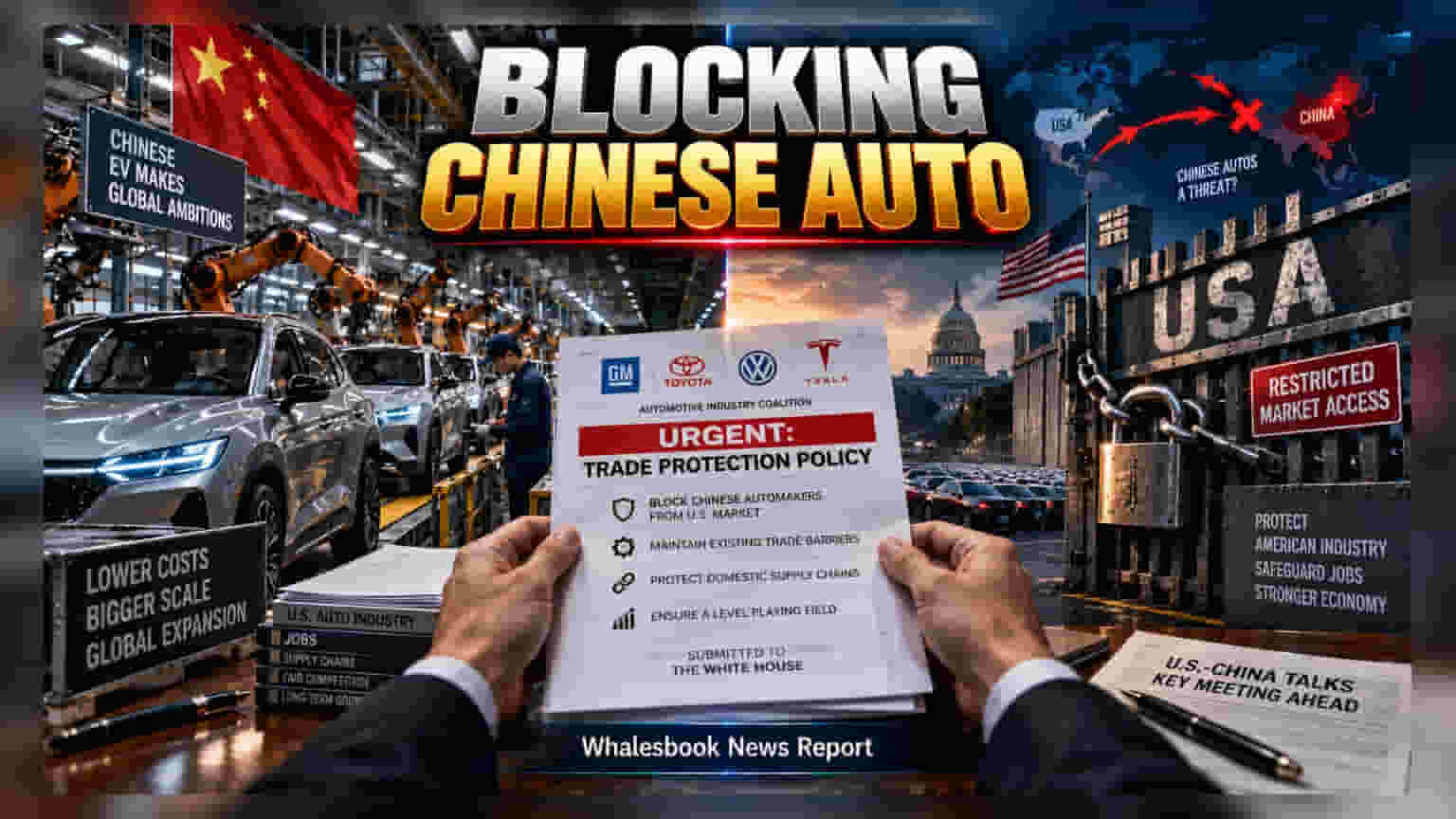 US Auto Industry Lobbies to Block Chinese Rivals Ahead of Summit
