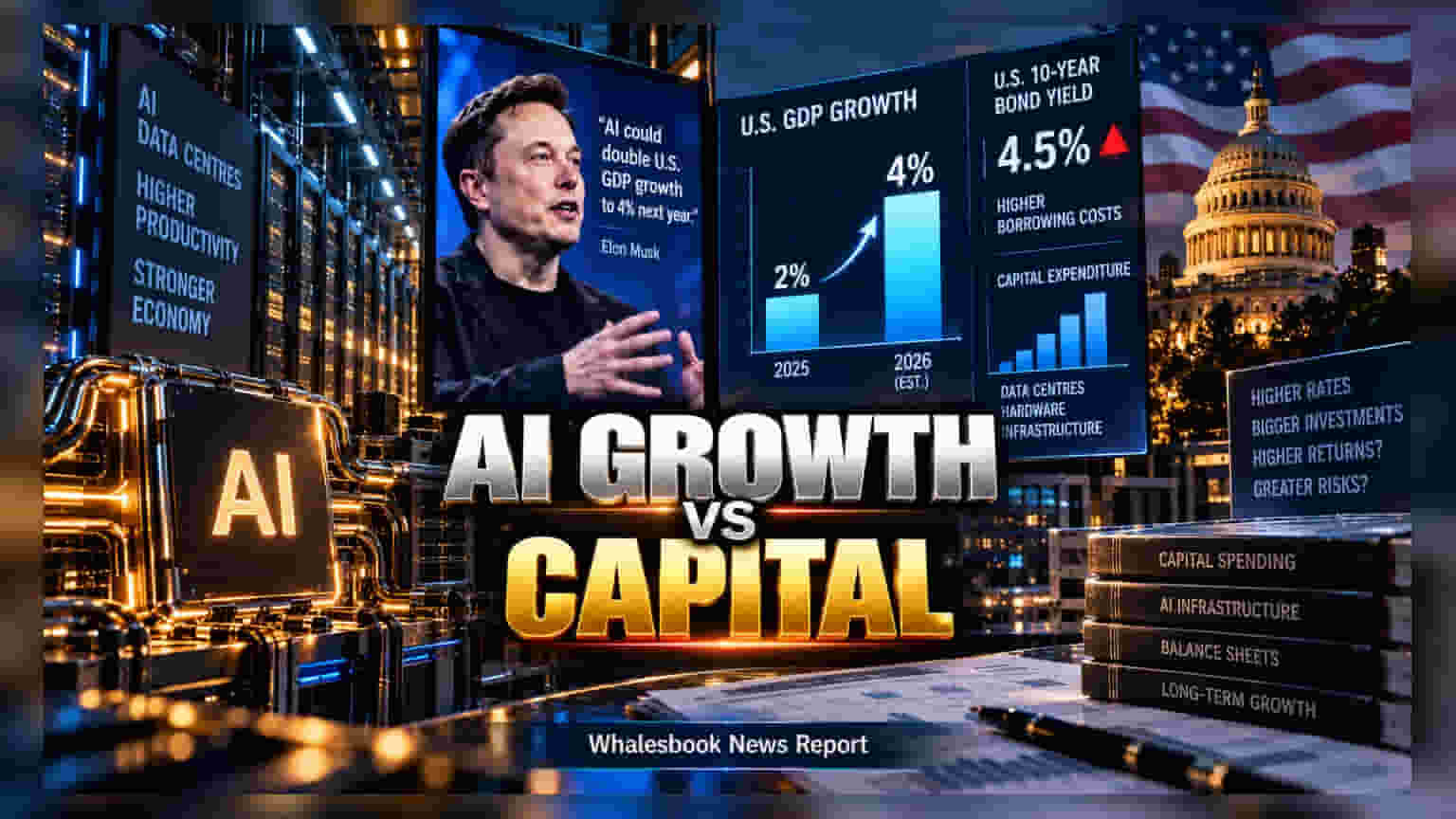 Elon Musk का बड़ा दावा: AI की मदद से अगले साल **4%** तक बढ़ेगी अमेरिका की GDP