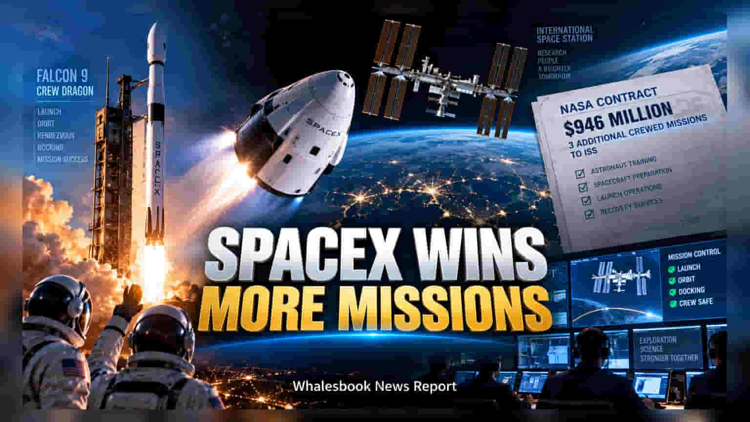 NASA Extends SpaceX Contract to $5.92 Billion Through 2030