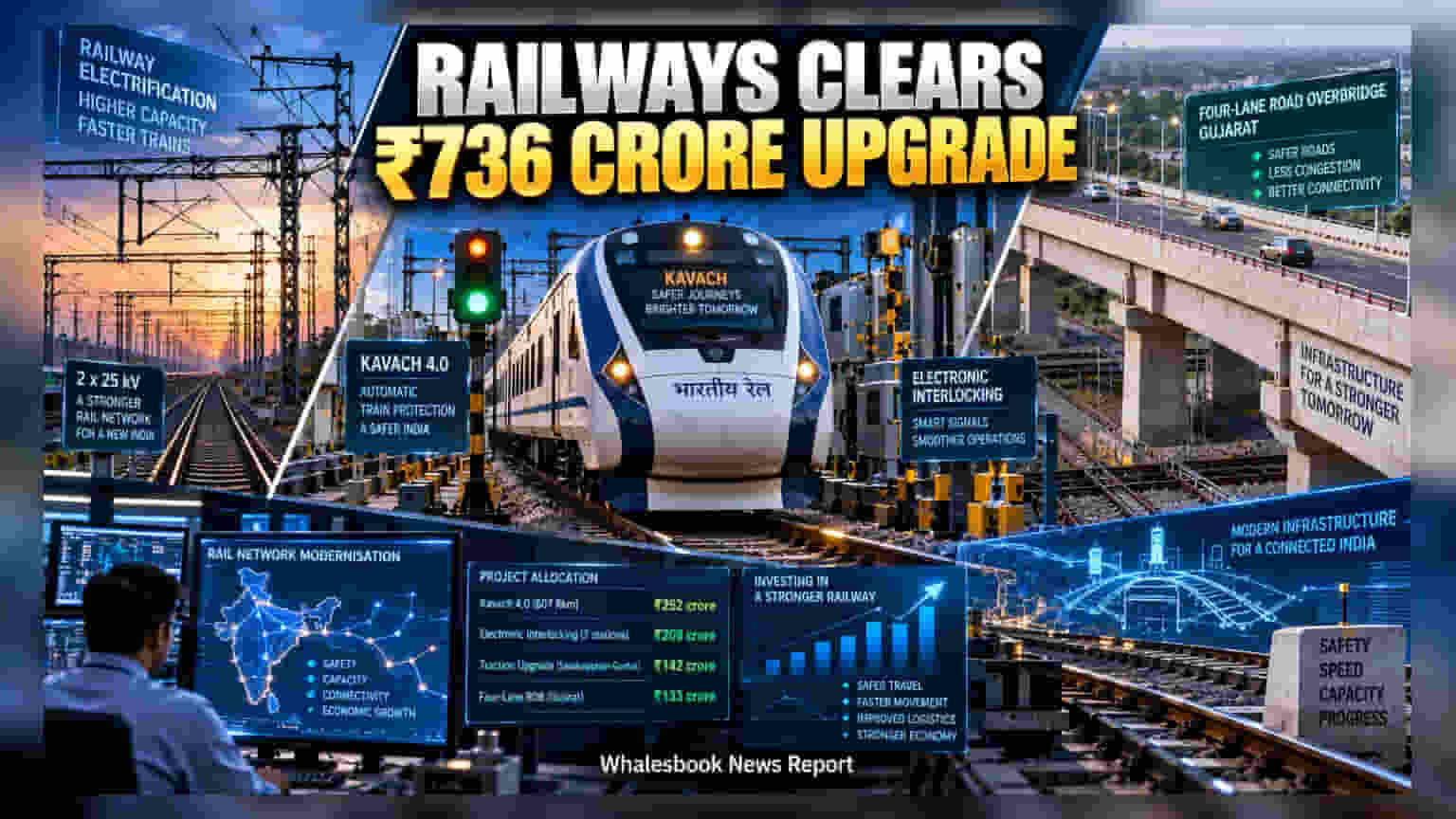 Indian Railways चा मोठा निर्णय: सुरक्षा आणि पायाभूत सुविधांसाठी **₹736 कोटींचा** निधी मंजूर