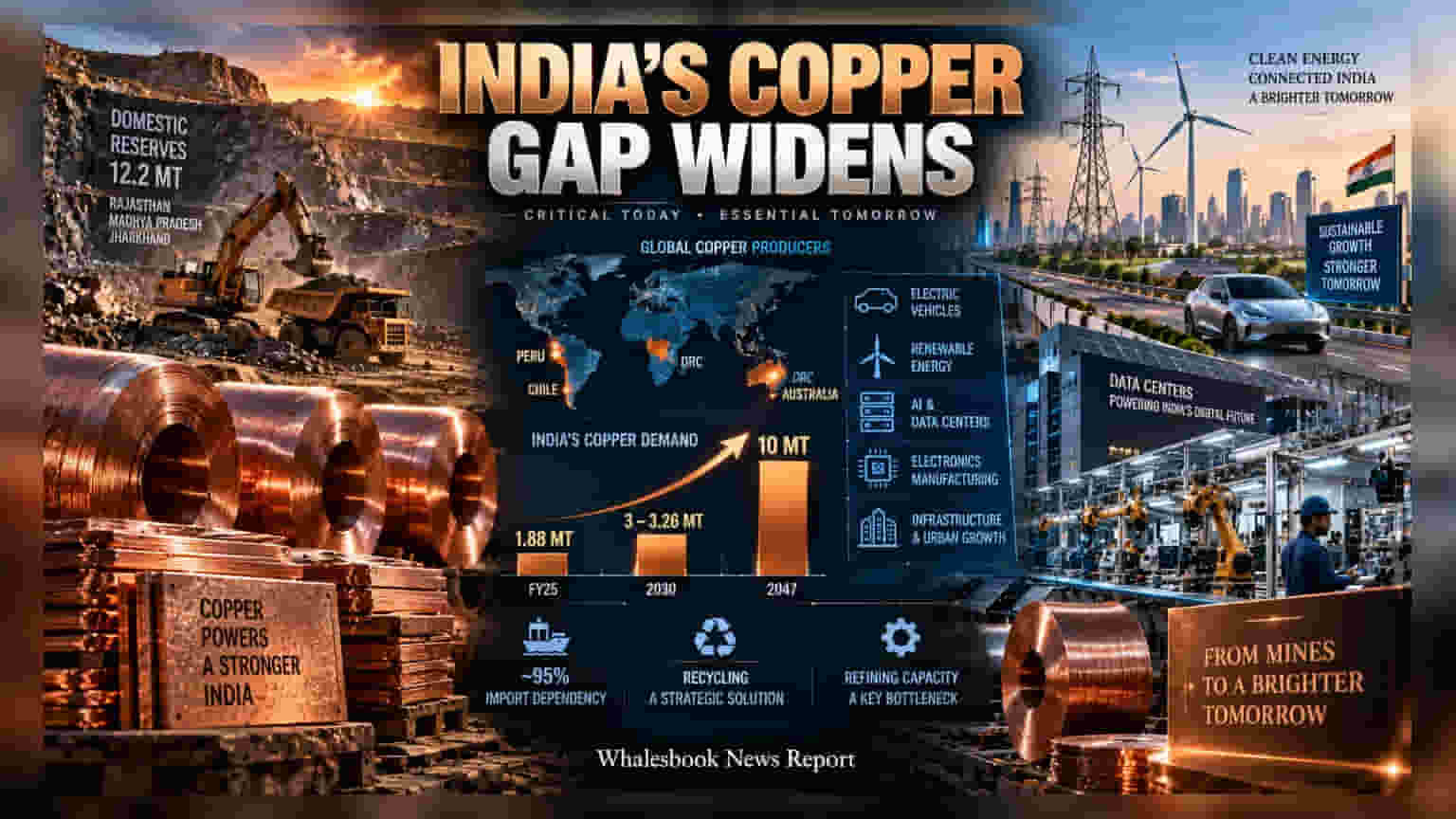 Copper Demand in India: 2047 तक भारत में कॉपर की मांग 1 करोड़ टन पहुंचने के आसार