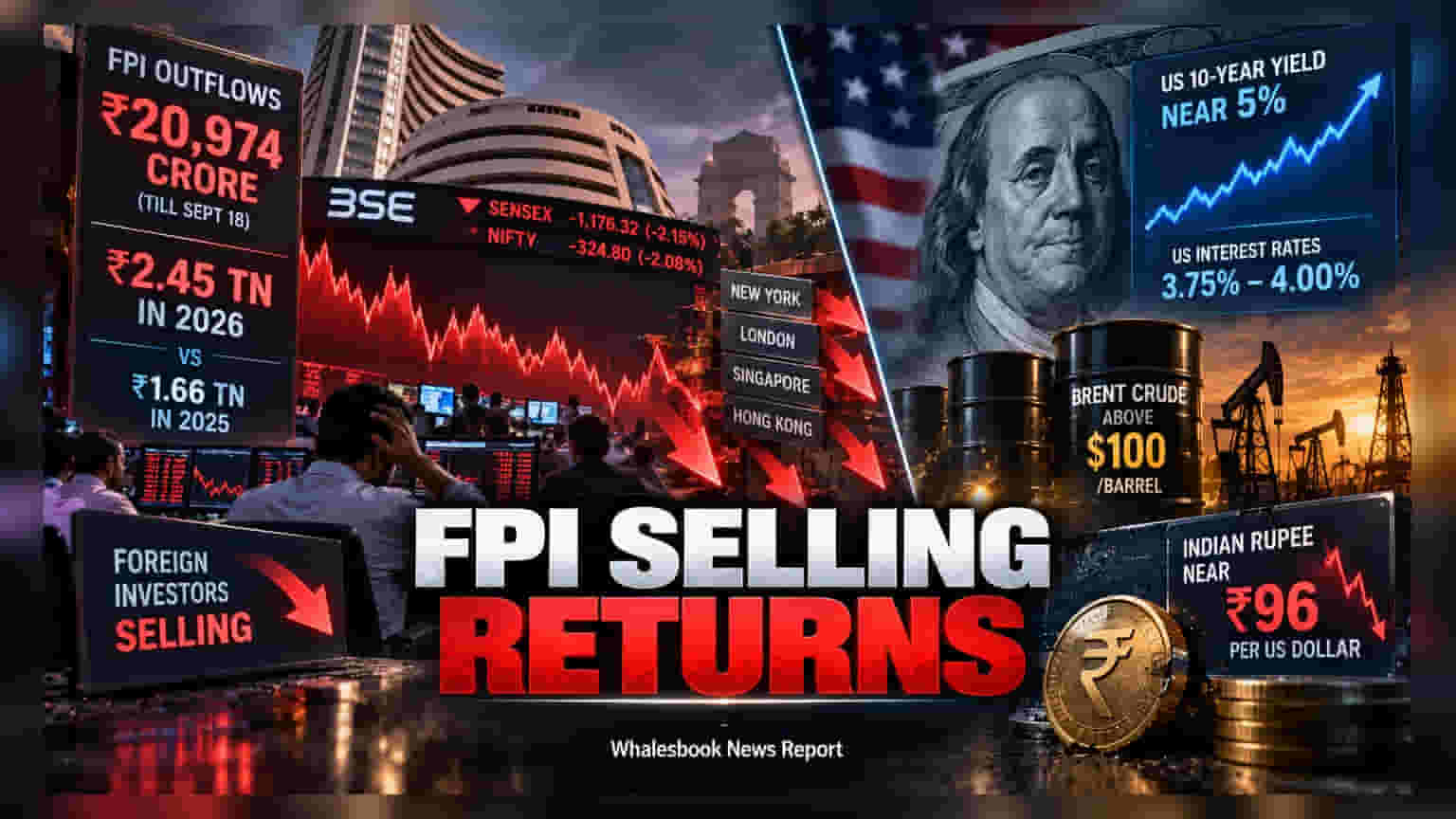 FPIs Withdrawals: भारतीय शेअर बाजारातून FPI ची मोठी एक्झिट! सप्टेंबरमध्ये काढले **₹20,974 कोटी**