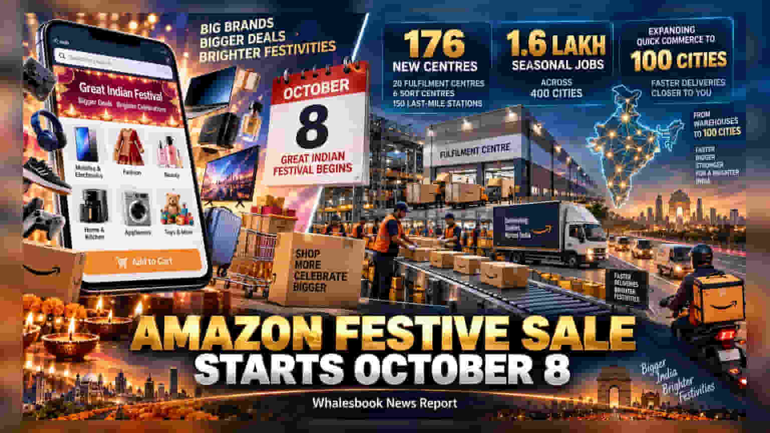 Amazon India: 'Great Indian Festival' షురూ.. భారీ లాజిస్టిక్స్ నెట్వర్క్తో అమెజాన్ వ్యూహం
