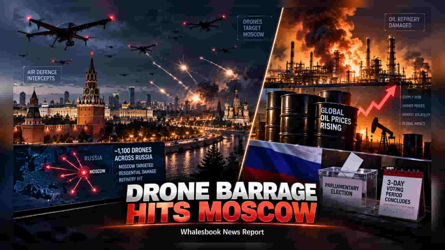 Ukraine Drone Attack Hits Russian Refineries; Oil Risks Rise