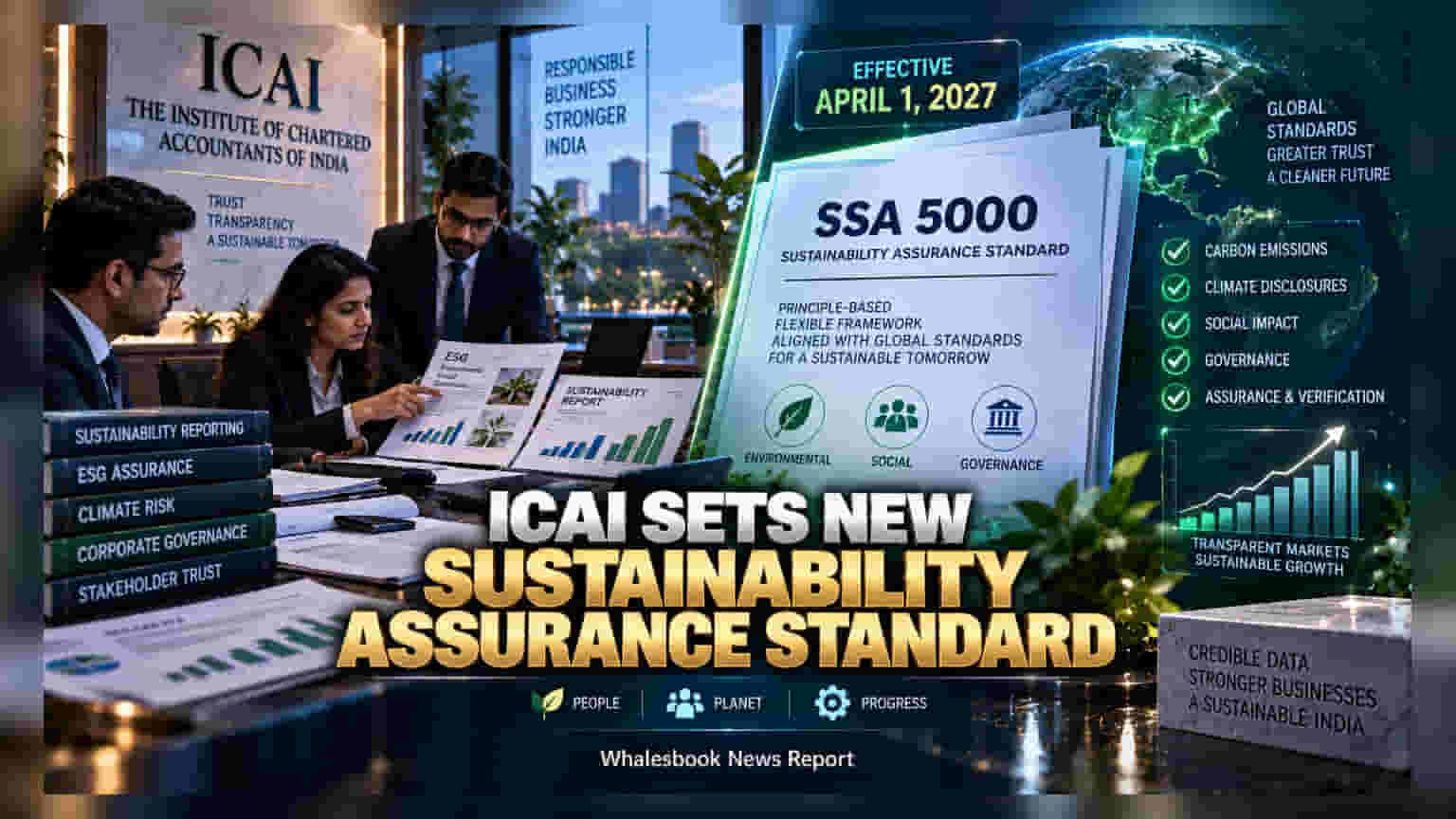 ICAI નો મોટો નિર્ણય: સસ્ટેનેબિલિટી રિપોર્ટિંગ માટે લાવ્યું નવું સ્ટાન્ડર્ડ SSA 5000
