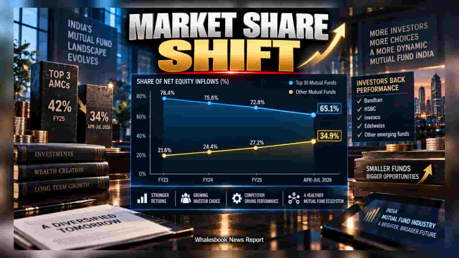 Mutual Fund: मोठ्या AMC कडून गुंतवणूकदारांची पाठ; आता छोट्या फंड हाऊसेसकडे कल