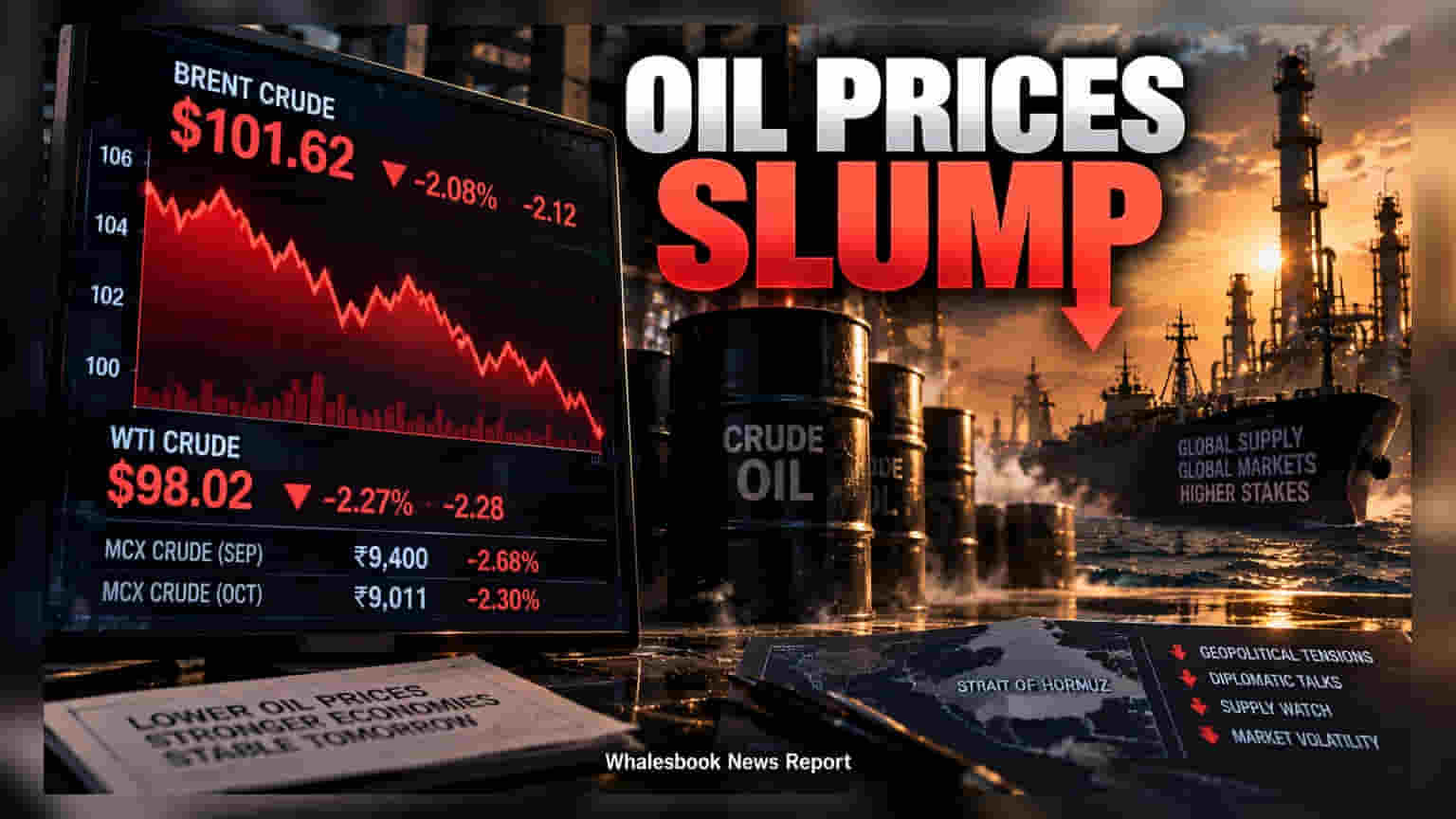 Brent Crude Drops Below $102 Amid Hopes Of Diplomatic Cooling