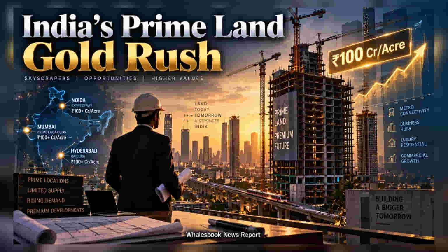 Indian Real Estate Prices Breach ₹100 Crore Per Acre in Key Cities