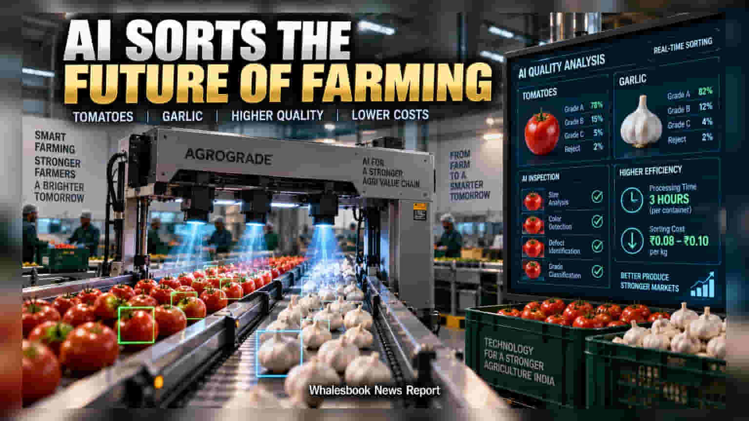 Agrograde ka Dhamaka: Ab AI karega Tamatar aur Lehsun ki sorting, costs honge reduce!