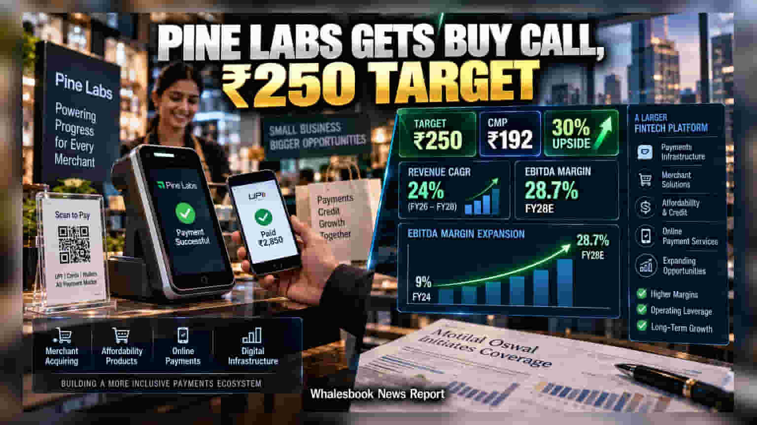 Motilal Oswal Initiates Coverage On Unlisted Pine Labs With ₹250 Target