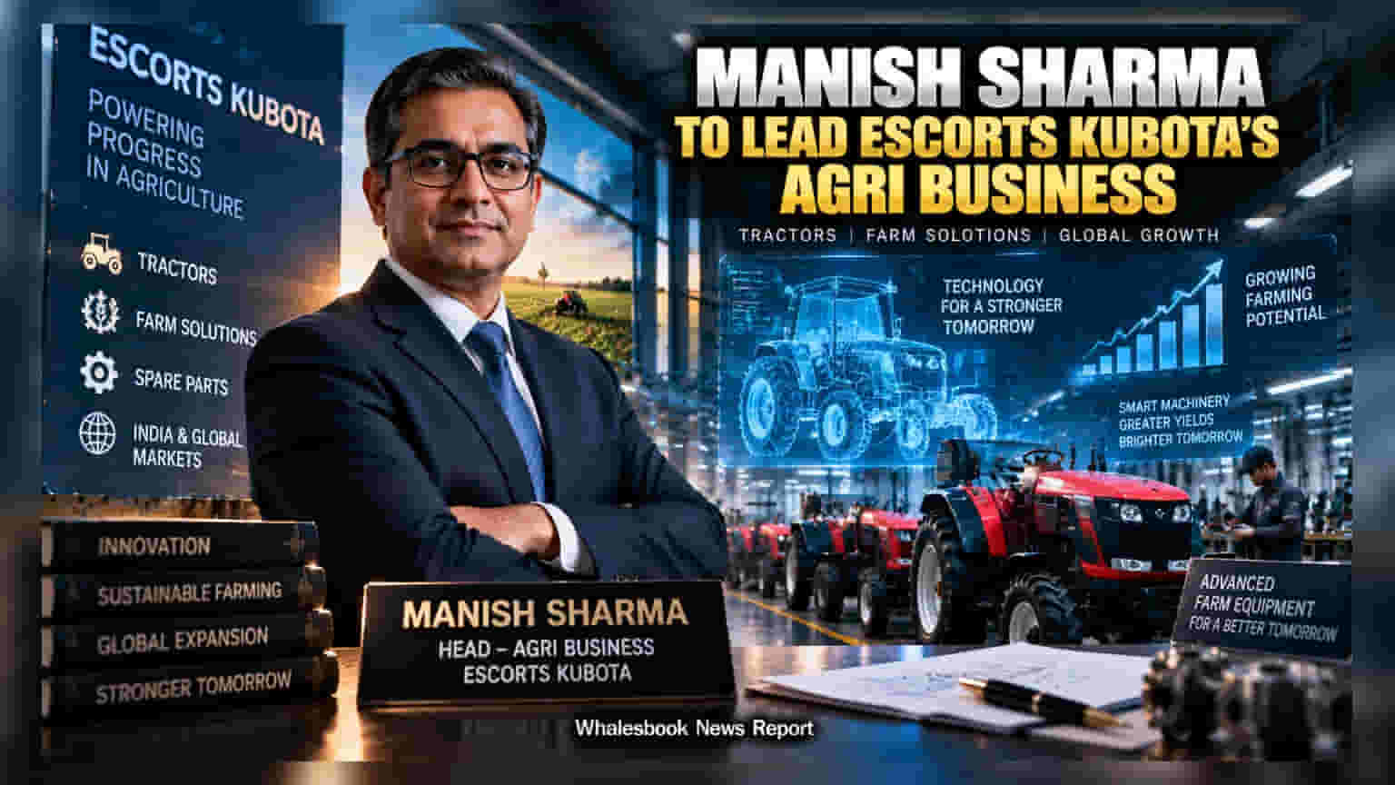 Escorts Kubota ਦੀ ਵੱਡੀ ਨਿਯੁਕਤੀ: ਸਾਬਕਾ Panasonic ਚੀਫ਼ Manish Sharma ਹੁਣ ਸੰਭਾਲਣਗੇ Agri Business ਦੀ ਵਾਗਡੋਰ