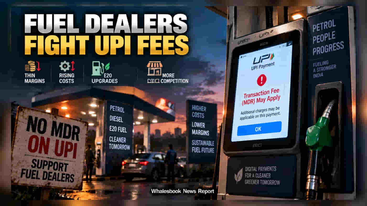 Fuel Dealers: UPI ਫੀਸ ਦੇ ਵਿਰੋਧ 'ਚ ਪੈਟਰੋਲ ਪੰਪ ਡੀਲਰ, ਮਾਰਜਿਨ ਘਟਣ ਨਾਲ ਵਧਿਆ ਸੰਕਟ