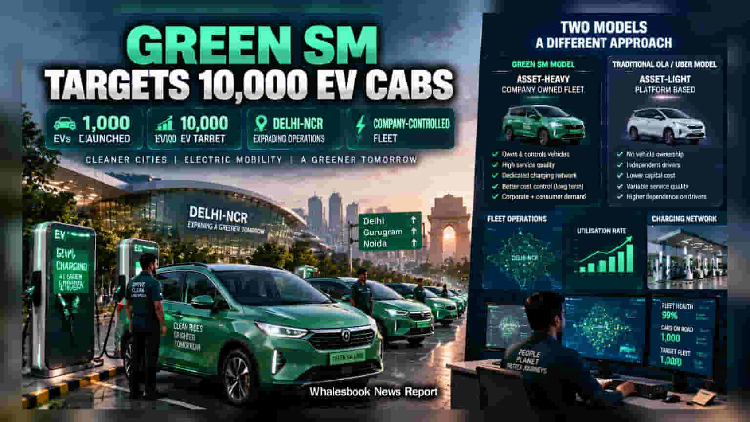 Green SM ਦੀ ਦਿੱਲੀ 'ਚ ਐਂਟਰੀ: 1,000 EV ਕੈਬਾਂ ਨਾਲ ਸ਼ੁਰੂ ਕੀਤੀ ਸੇਵਾ, ਵੱਡਾ ਜੋਖਮ ਜਾਂ ਨਵੀਂ ਕ੍ਰਾਂਤੀ?