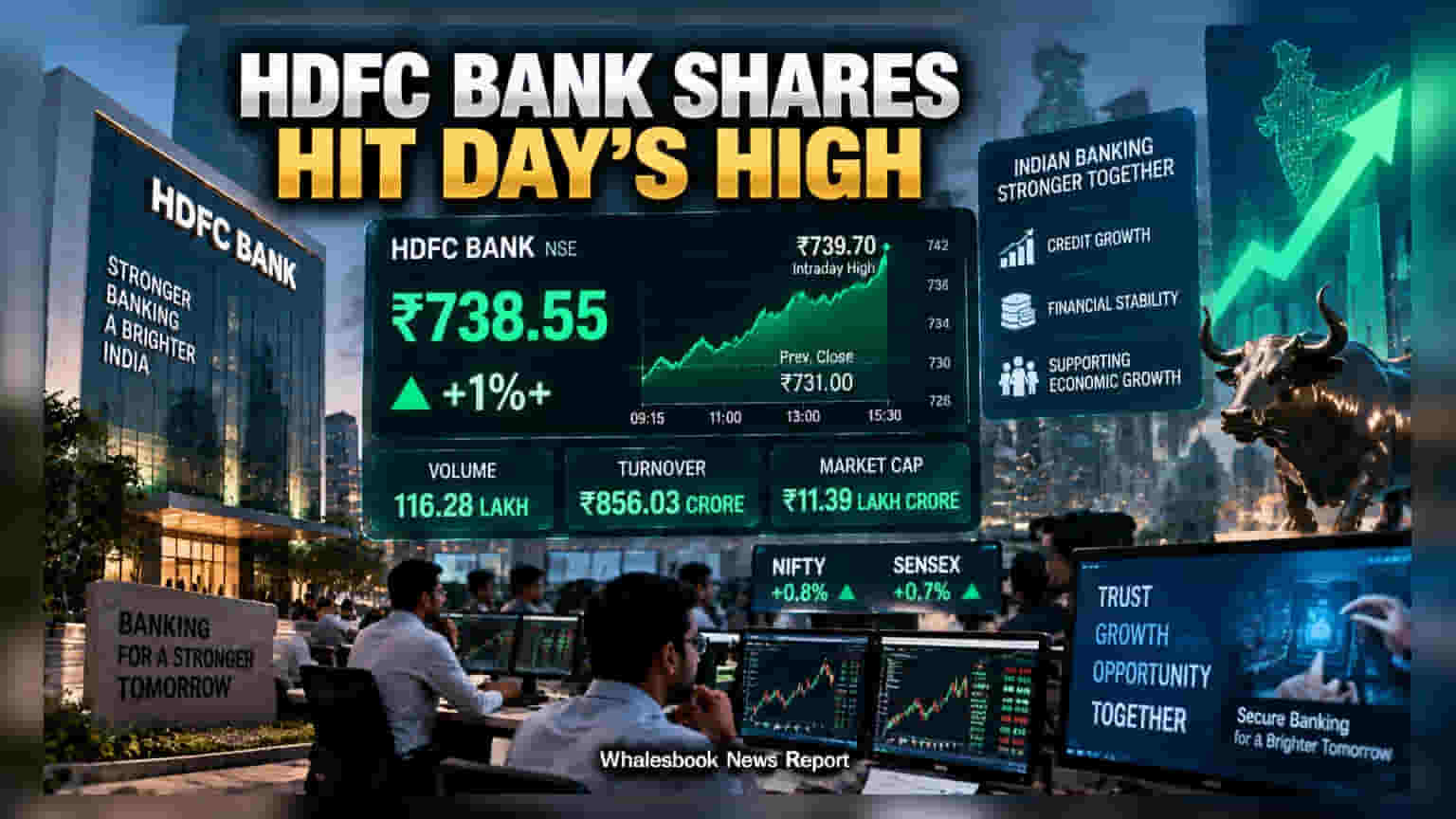 HDFC Bank Share: બજારના હેવીવેઈટ શેરની ચમક, HDFC Bank માં **1%** નો ઉછાળો