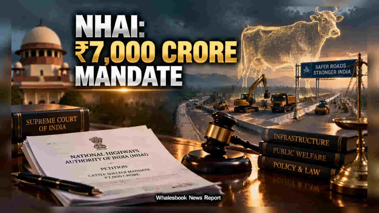 NHAI Cattle Shelter: **₹7,000 કરોડ**ના ખર્ચ સામે NHAI સુપ્રીમ કોર્ટમાં, જાણો શું છે મામલો
