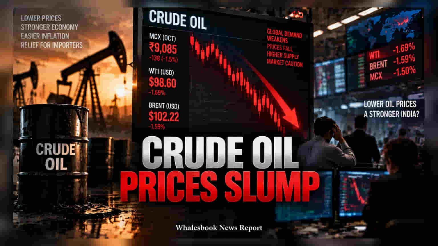 Crude Oil: MCX પર ક્રૂડ ઓઈલના ભાવમાં **1.5%**નો મોટો ઘટાડો, રોકાણકારો માટે શું છે સંકેત?