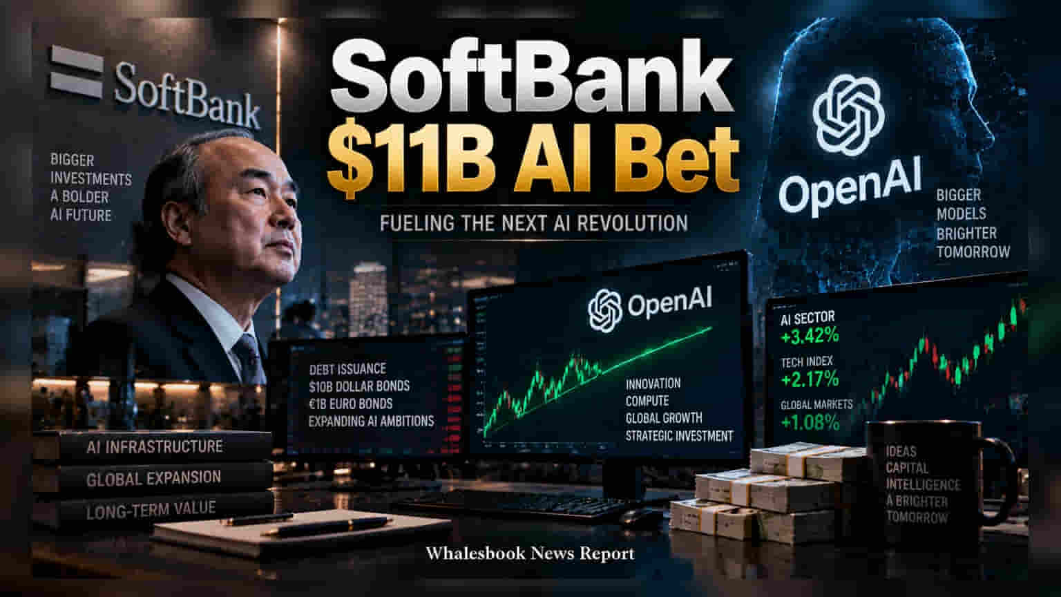 SoftBank: OpenAI માં રોકાણ માટે SoftBank ની મોટી ચાલ, **$11 અબજ**નું દેવું ઊભું કરશે