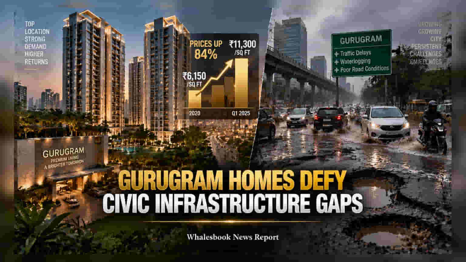 Gurugram Real Estate: સુવિધાઓના અભાવે પણ ગુરુગ્રામમાં ઘરના ભાવમાં **84%** નો તોફાની ઉછાળો