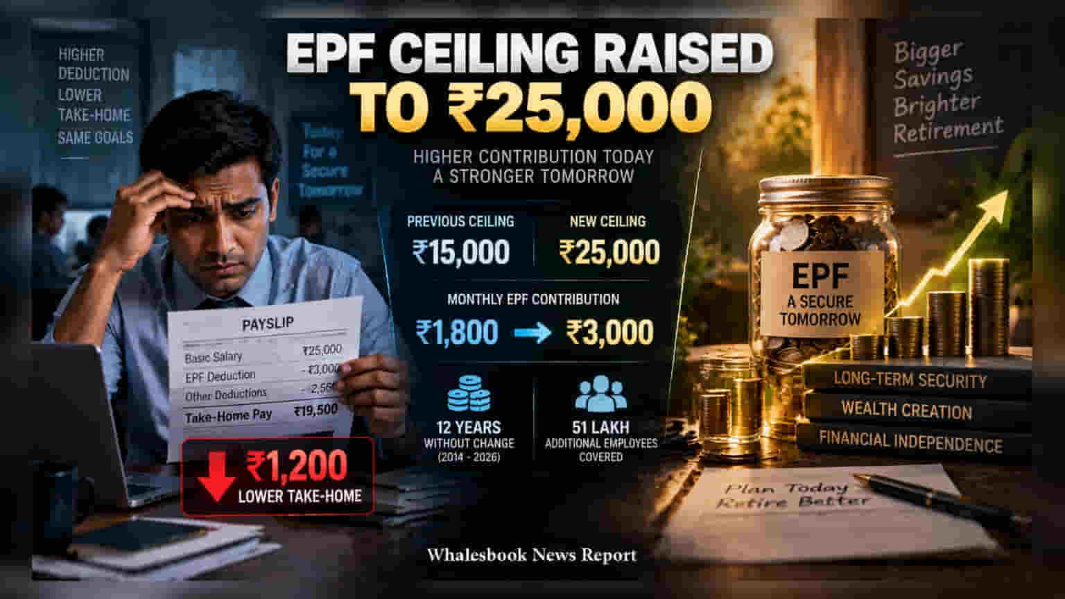 EPF Wage Ceiling Raised to ₹25,000: Impact on Pay and Costs