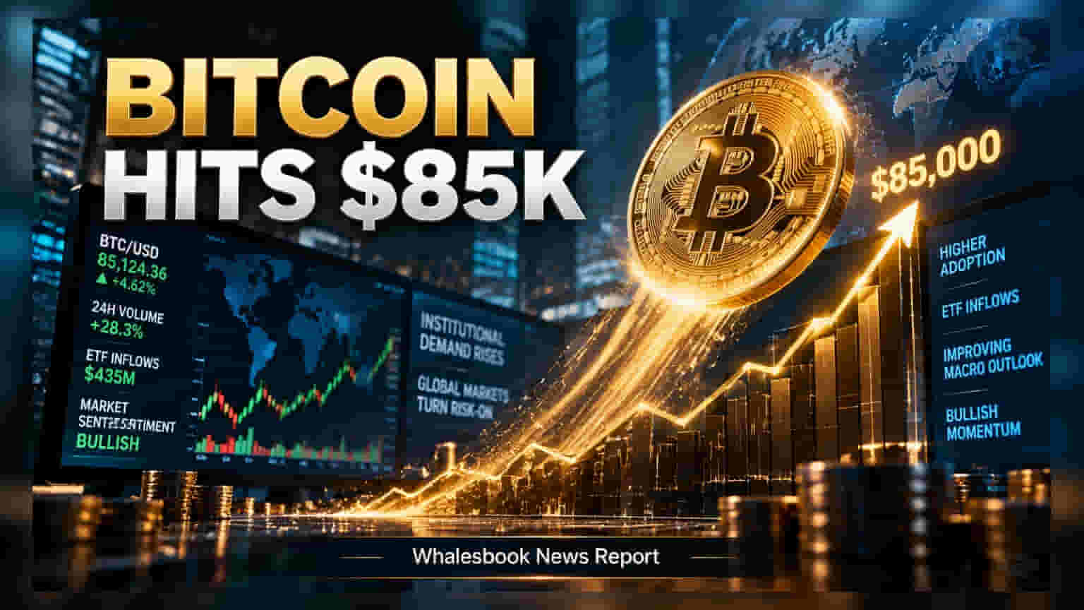 Bitcoin Crosses $85,000 After Strong Institutional Inflows