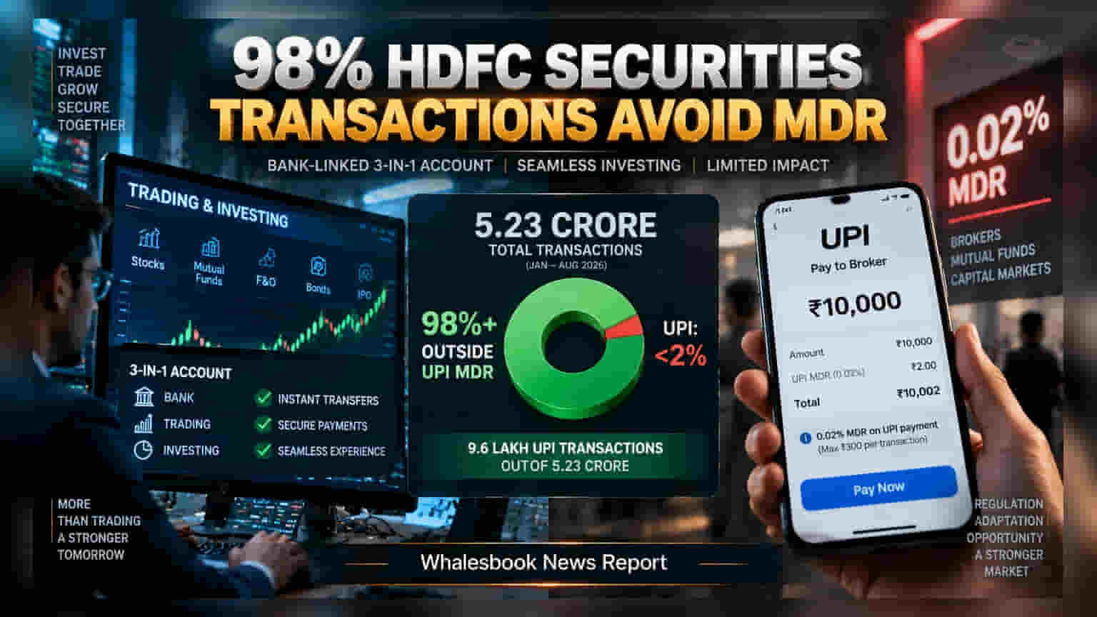 HDFC Securities: नवीन UPI शुल्काचा फटका नाही! ९८ टक्के व्यवहार राहतील सुरक्षित