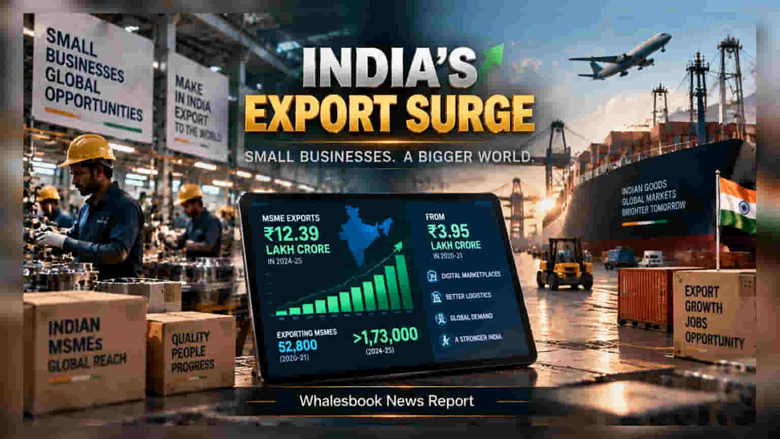 MSME Exports: இந்திய சிறு குறு நிறுவனங்களின் ஏற்றுமதி ₹12.39 லட்சம் கோடியாக உயர்வு