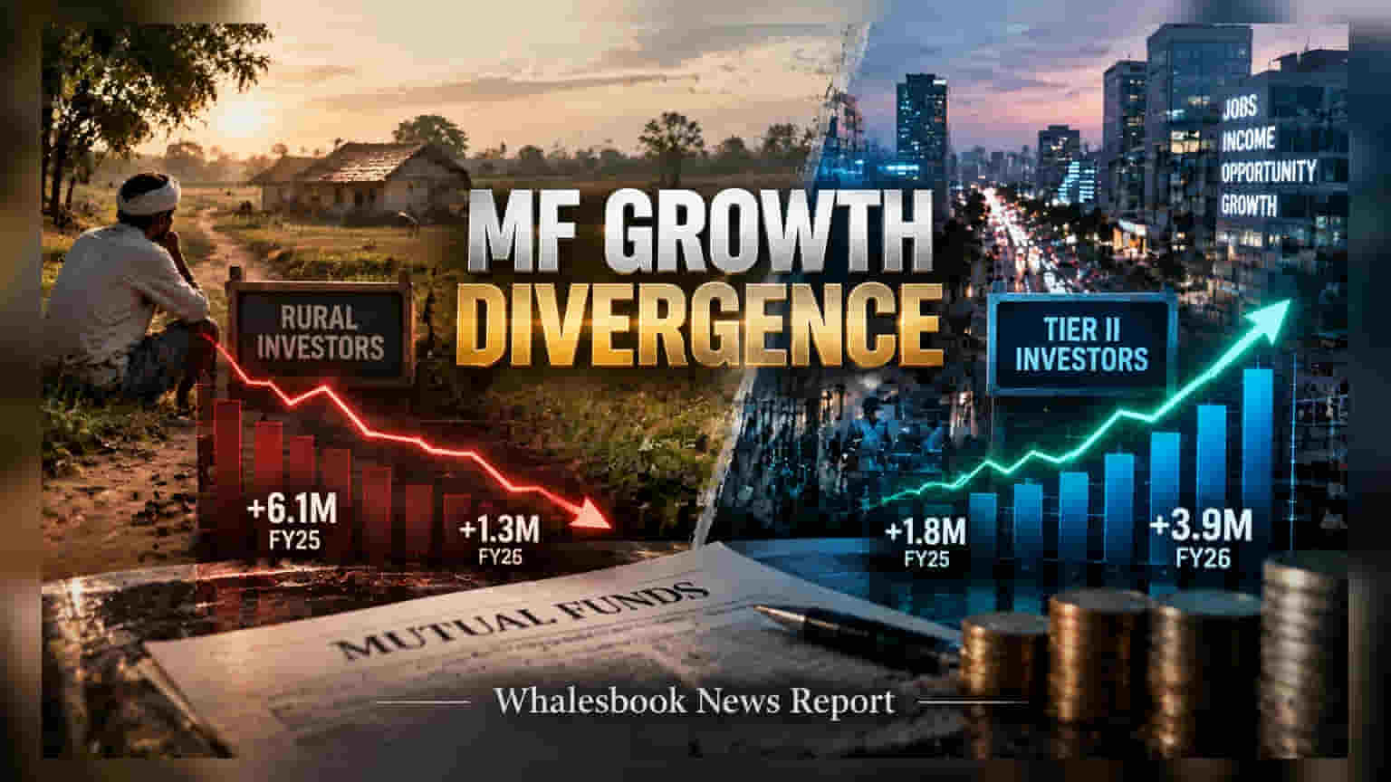 Mutual Fund Growth Shifts: Rural Additions Drop, Tier II Gains
