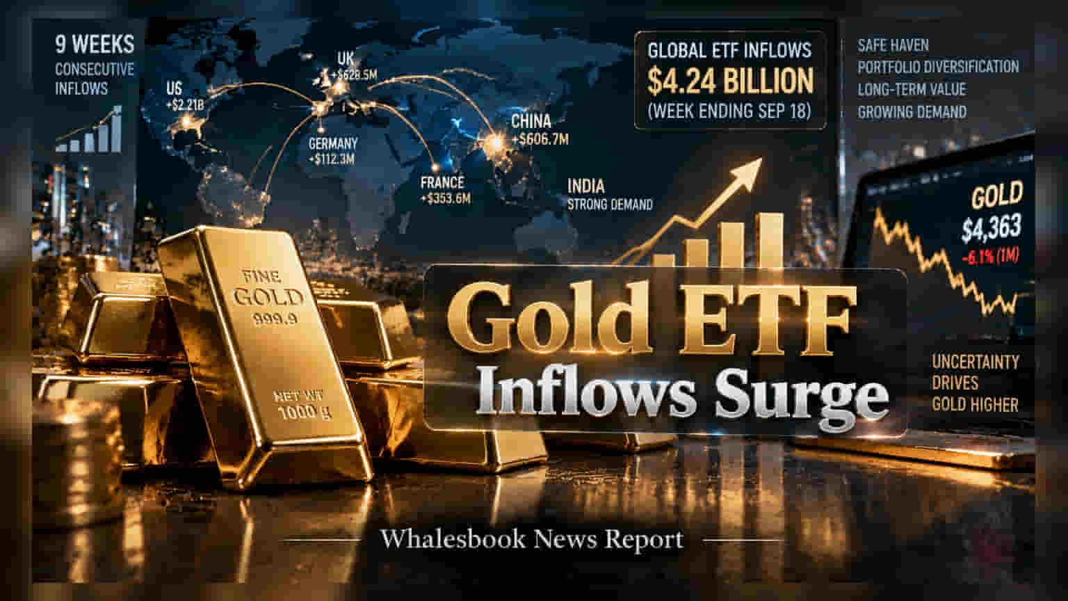 Gold ETFs: सोन्याचा झळाळाट कायम! सलग ९ व्या आठवड्यात मोठी गुंतवणूक