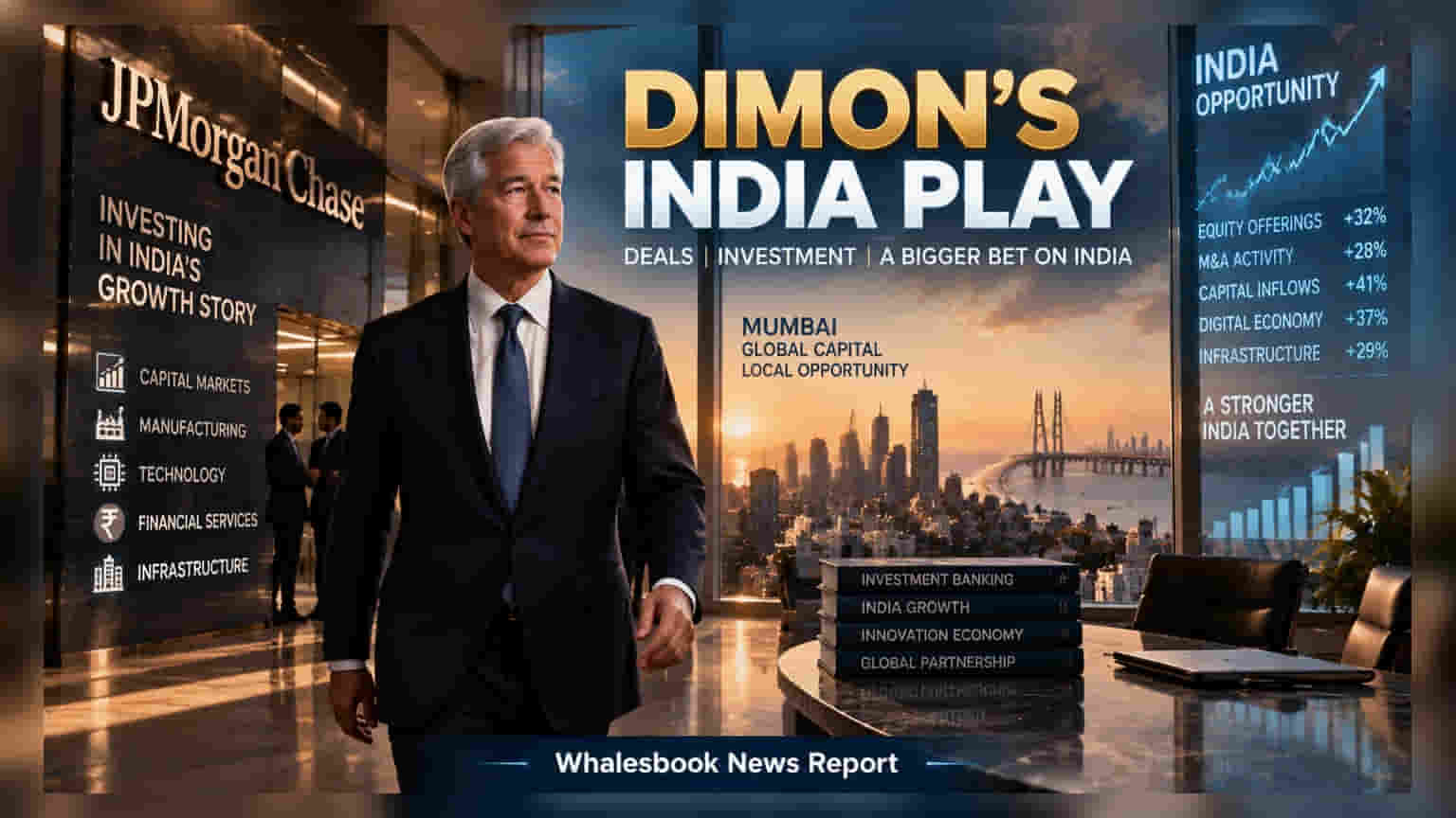 JPMorgan ના CEO Jamie Dimon મુંબઈના પ્રવાસે: ભારતીય માર્કેટમાં વિદેશી બેન્કો વચ્ચે જંગ જામ્યો