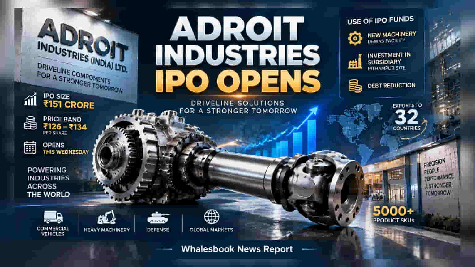 Adroit Industries IPO: गुंतवणुकीची मोठी संधी! ₹१२६-१३४ प्राईस बँडसह कंपनीचा IPO सज्ज