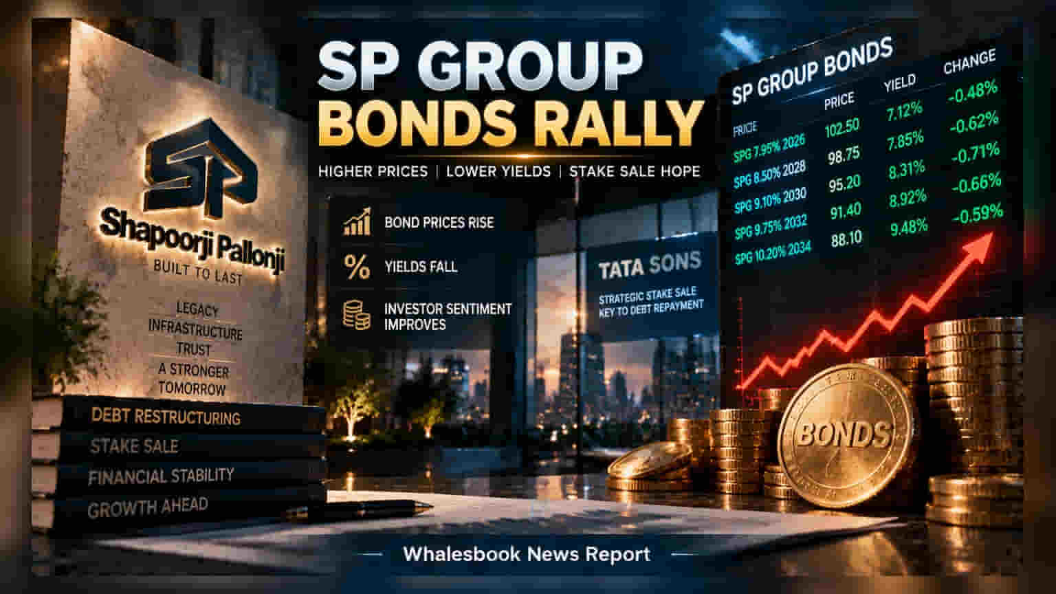 Shapoorji Pallonji Group: Tata Sons ના હિસ્સાના વેચાણની આશાએ બોન્ડના ભાવમાં તેજી