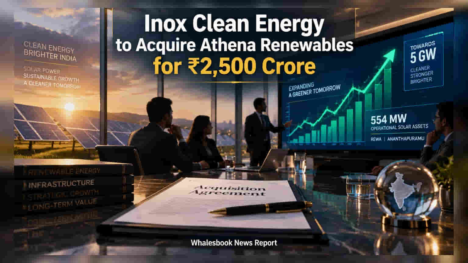 Inox Clean Energy चा मोठा डाव! Athena Renewables खरेदीसाठी **₹2,500 कोटींचा** करार