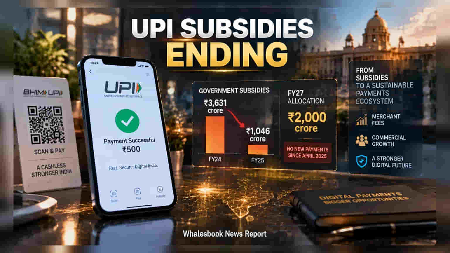Government Phases Out UPI Subsidies In Shift To Fee-Based Model