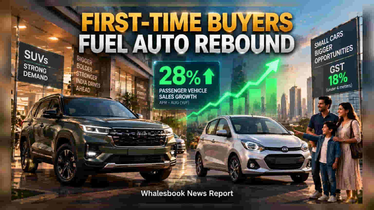 Auto Sector News: GST ઘટાડાથી કાર માર્કેટમાં ધૂમ મચાવતી તેજી, સેલ્સમાં **28%** નો ઉછાળો