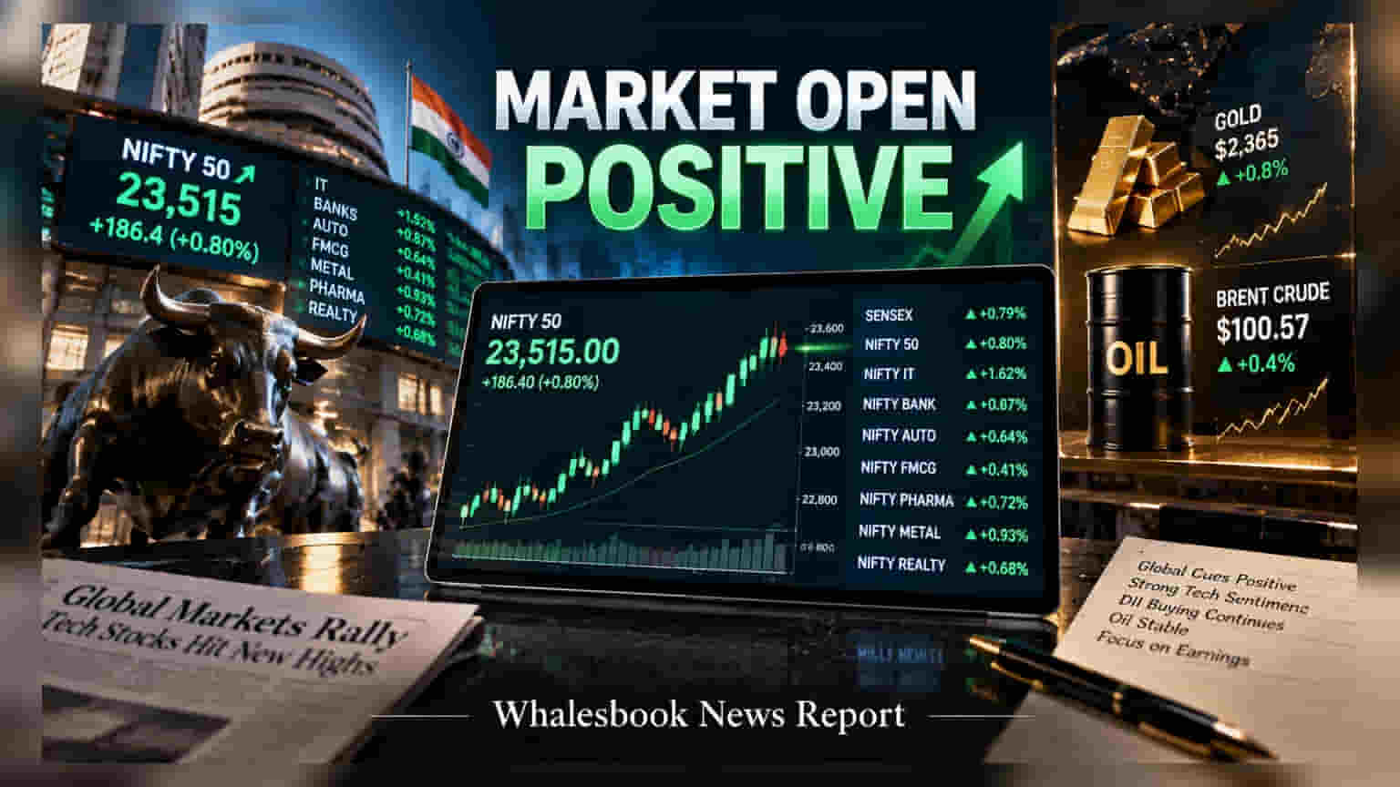 Indian Markets Eye Positive Open Tracking Global Tech Rally