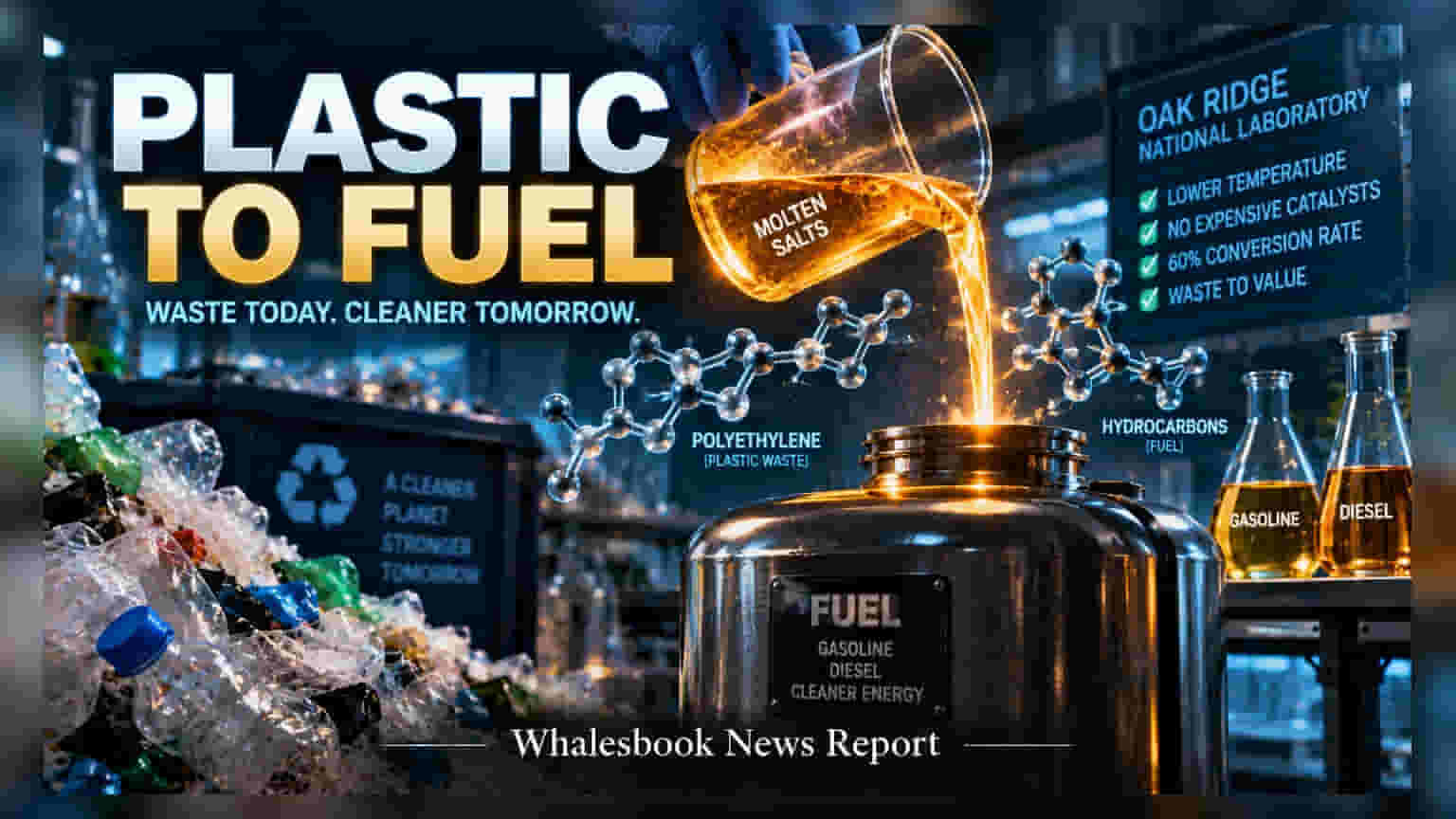 ORNL Develops Low-Cost Method to Turn Plastic Into Fuel