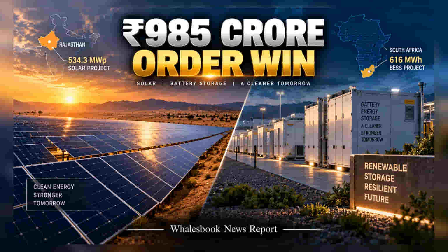 Sterling and Wilson Renewable Energy ਨੂੰ ਮਿਲੇ ਵੱਡੇ ਆਰਡਰ! ₹985 ਕਰੋੜ ਦੇ ਪ੍ਰੋਜੈਕਟਾਂ ਨਾਲ ਵਧਿਆ ਕੰਪਨੀ ਦਾ ਦਬਦਬਾ