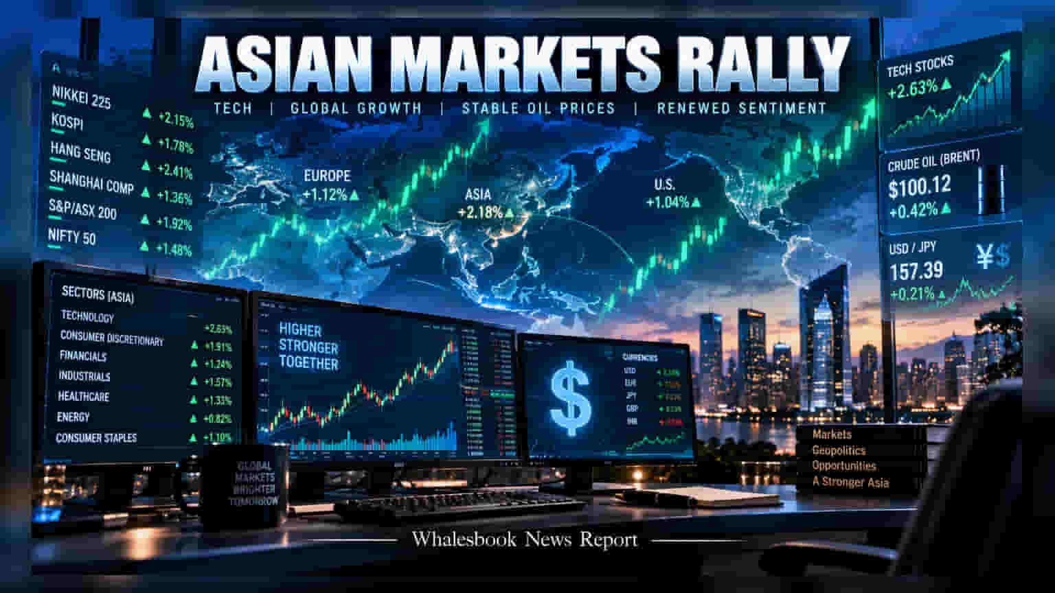 Asian Markets: ટેક શેરોમાં તેજી અને ક્રૂડ ઓઈલમાં રાહતને પગલે એશિયન માર્કેટમાં ઉછાળો