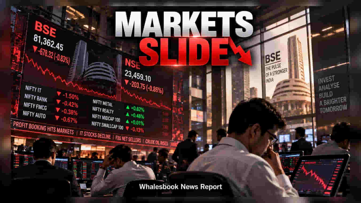 Sensex, Nifty Slip As IT Sell-Off & Crude Oil Spike